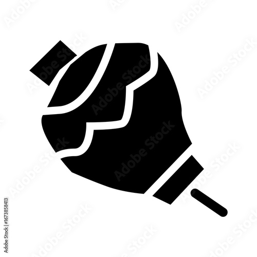 black spinning top vector illustration
