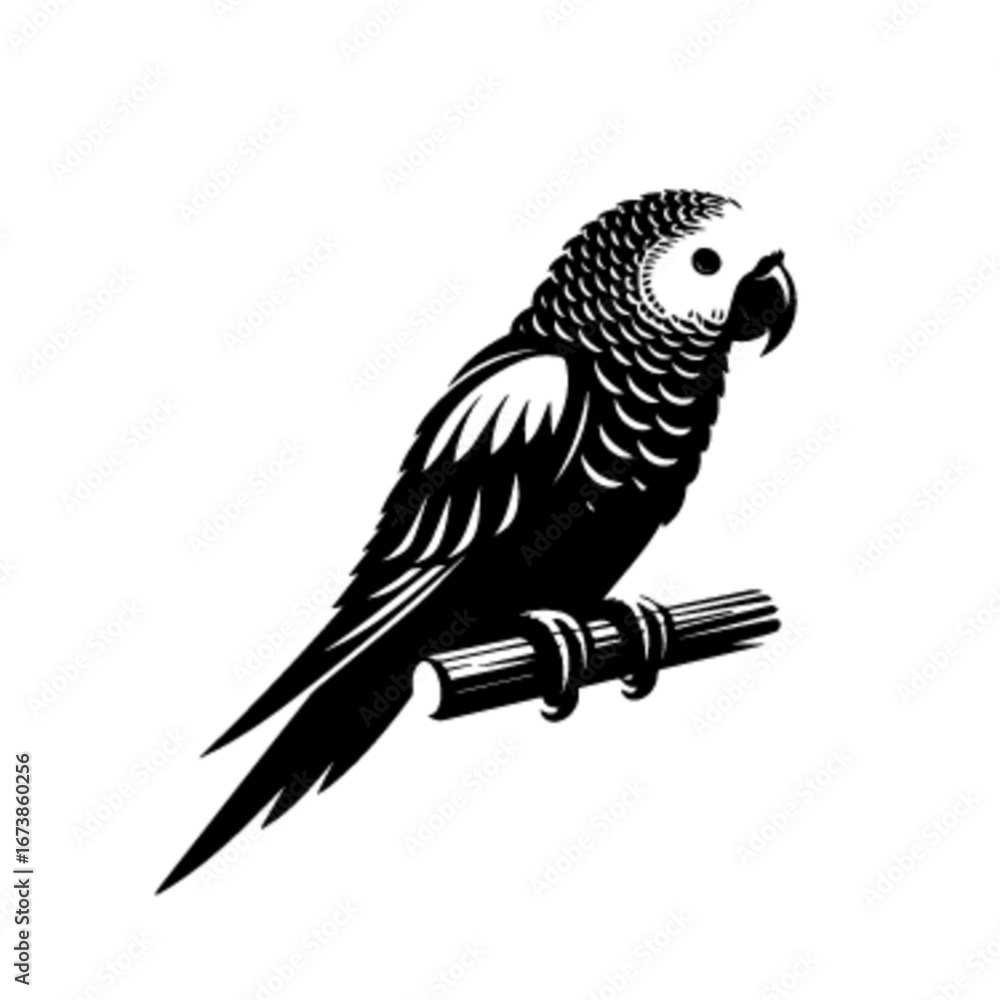 Fototapeta premium Parrot 26 Vector Illustration – Vibrant Exotic Rainforest Bird Design