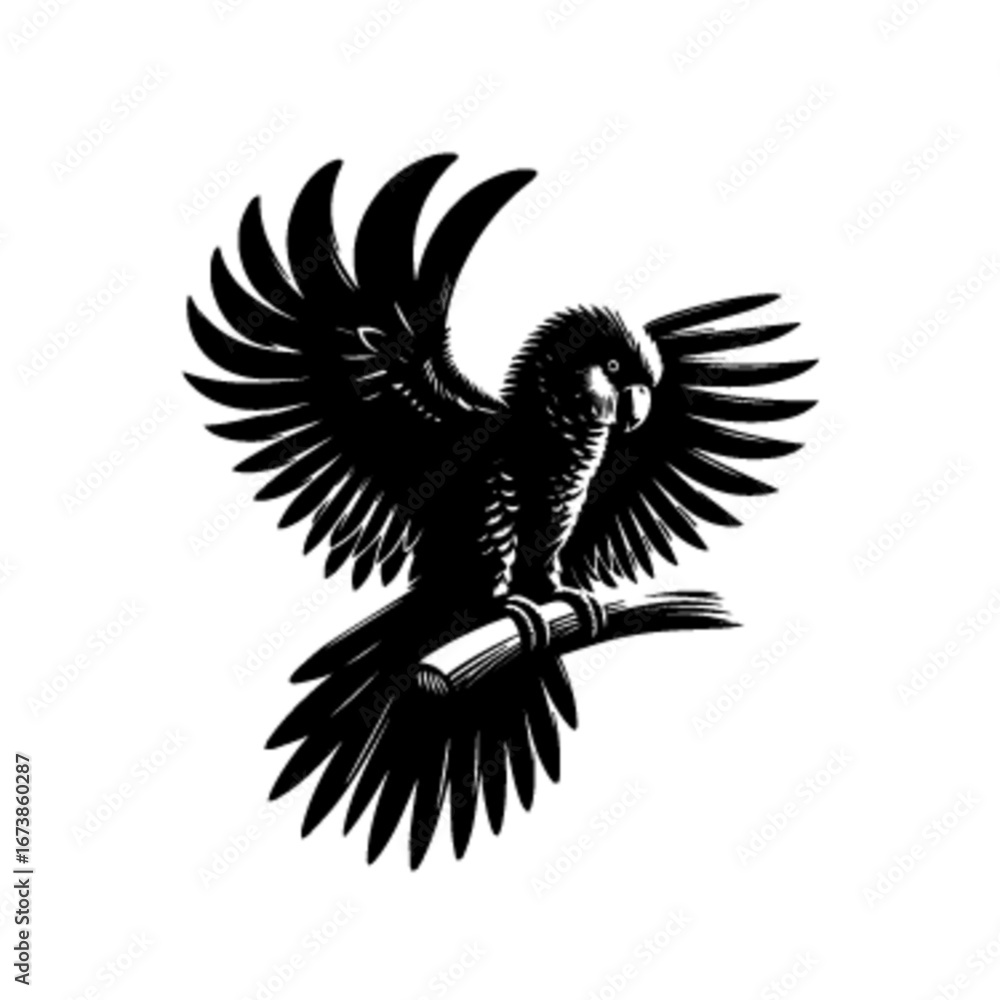 Fototapeta premium Parrot 27 Vector Illustration – Colorful Exotic Tropical Bird Design