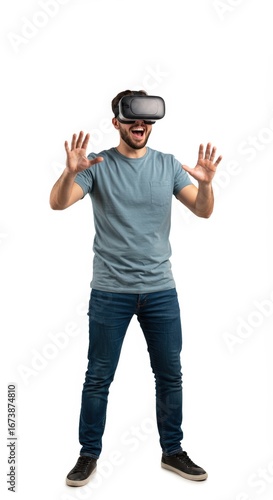 Man Experiencing Virtual Reality