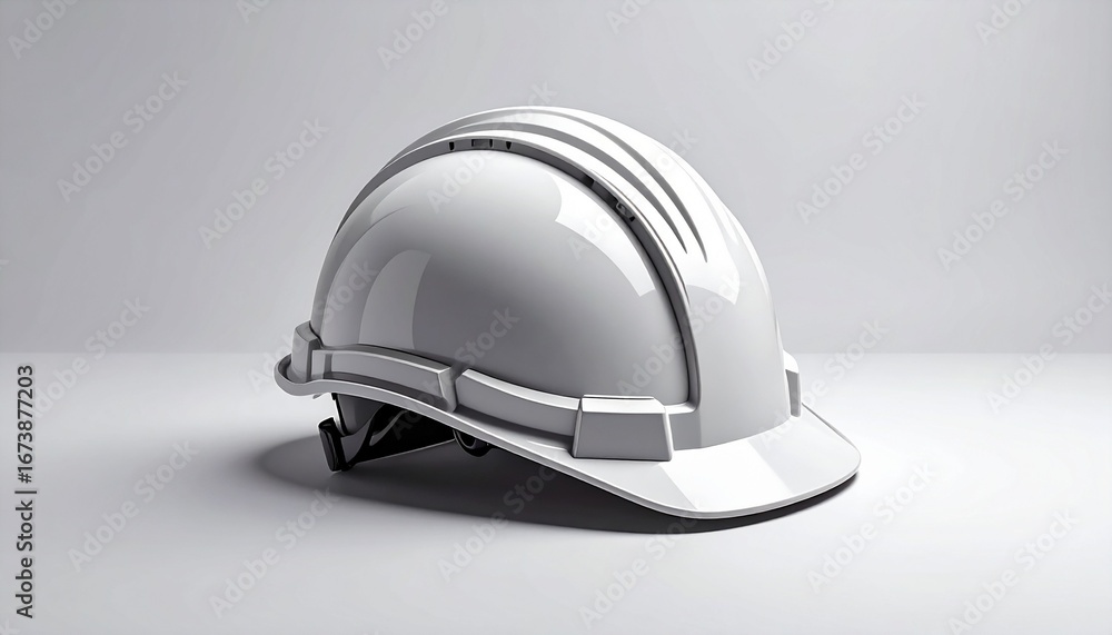 Fototapeta premium Safety Helmet Construction Logo on White Background
