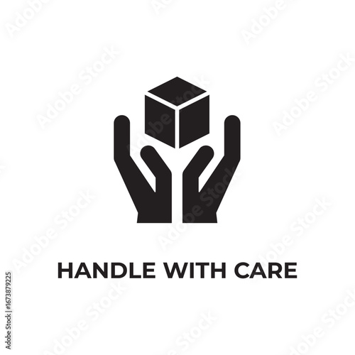 Package with Handle with Care Symbol