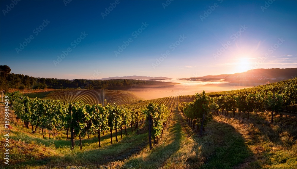 Obraz premium vineyard in the morning