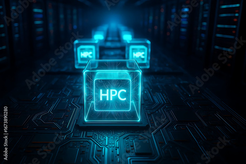 High Performance Computing (HPC) Server Cluster Illustration