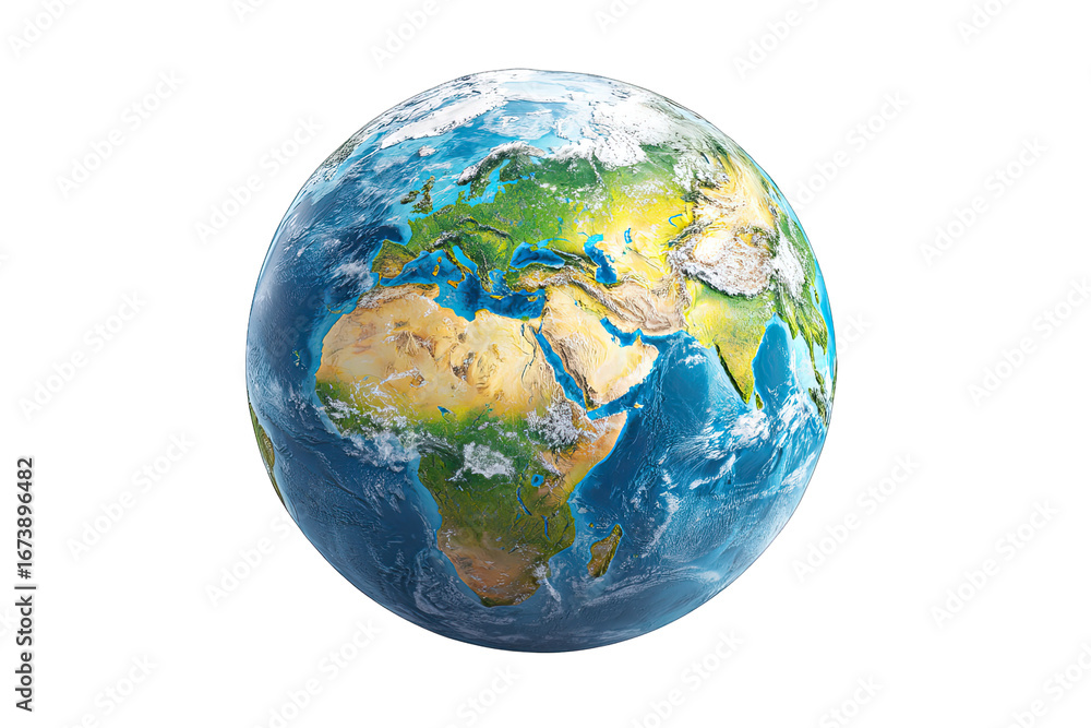 Fototapeta premium earth globe isolated on white background global business concept