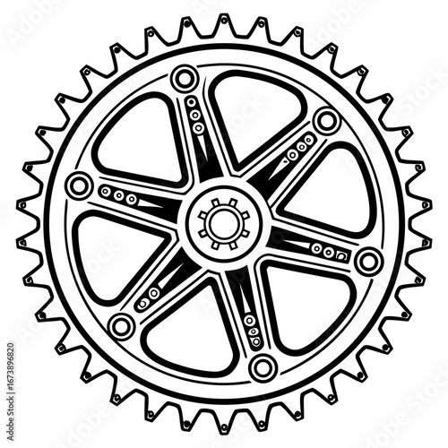 Vector art of gear wheel in vector format for design