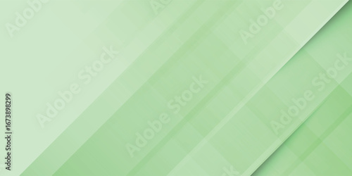 White abstract wide banner background with green geometric shapes. Minimal geometric. Modern futuristic concept. Suit for cover, best seller background abstract modern