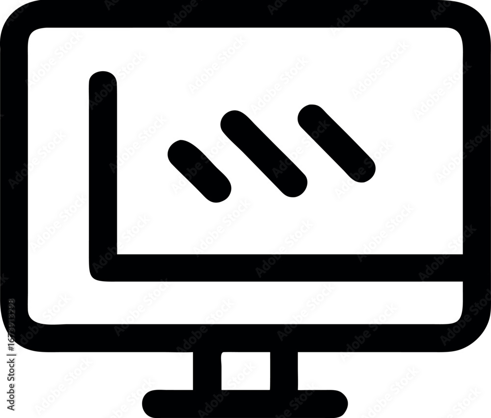 Monitor Displaying Data Chart A Visual Representation of Information Monitor Displaying Data Chart A Visual Representation of Information