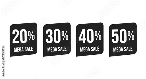 Colorful Sale Stickers and Promotional Badges Set