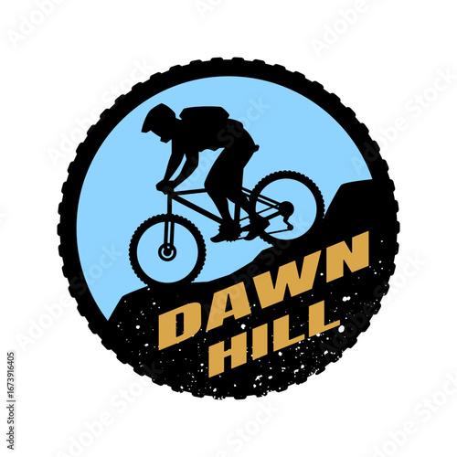 MTB. Mountain bike logo, emblem.