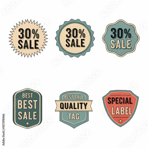 Classic best sale icons for retail packaging and promotional designs