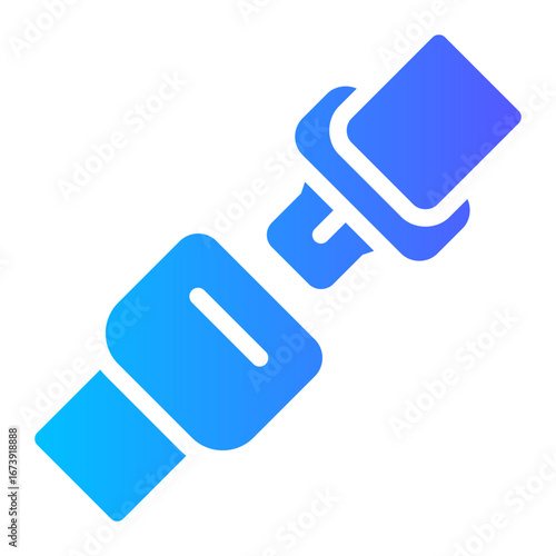 safety belt gradient icon