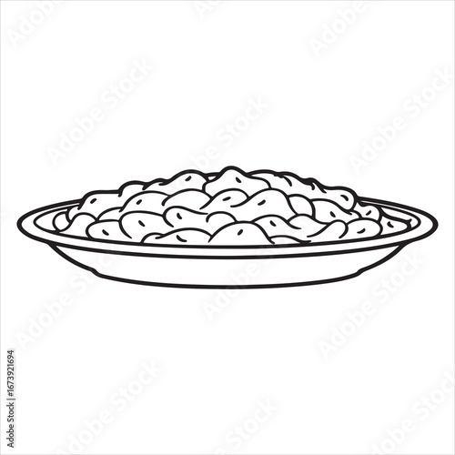 A Classic and Hearty Potato Salad, a Delicious and Creamy Meal with Diced Potatoes, Boiled Eggs, Celery, and a Rich Mayonnaise Dressing