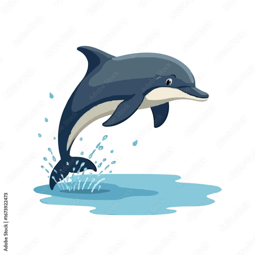 Obraz premium Dolphin jumping out of water