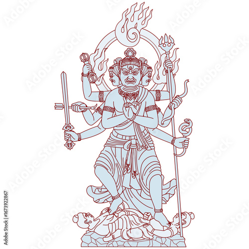 仏像 降三世明王 Gōzanze Myōō - Trailokyavijaya