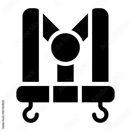 safety harness glyph icon