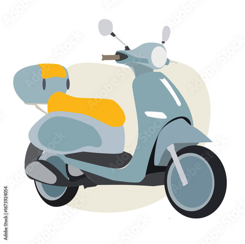 retro vintage classic scooter in modern.motorcycle