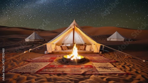 Luxury Glamping Experience in the Sahara Desert Under a Starry Sky