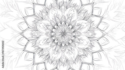 Wallpaper Mural Intricate symmetrical flower mandala design Torontodigital.ca