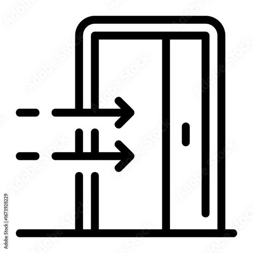 Emergency exit line icon