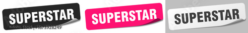 superstar sticker. superstar sticker set on white background