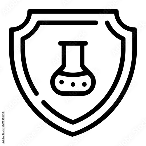 reactive substance line icon