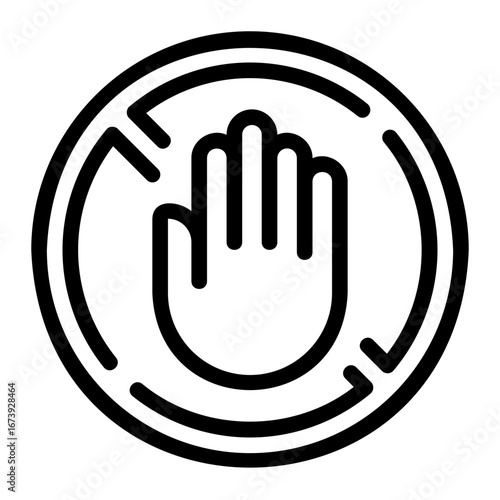 untouched line icon
