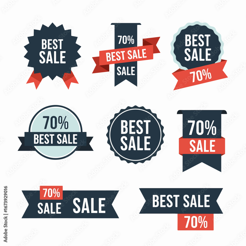 Obraz premium Set of promotion badge vectors