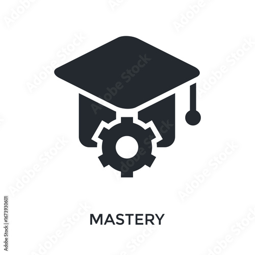 Mastery Icon Glyph Style. Vector Illustration For Graphic Design