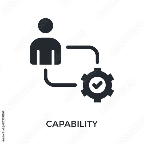 Capability Icon Glyph Style. Vector Illustration For Graphic Design