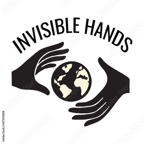  Invisible Hands. - labor day stickers, poster, merchandise and apparel