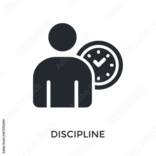 Discipline Icon Glyph Style. Vector Illustration For Graphic Design