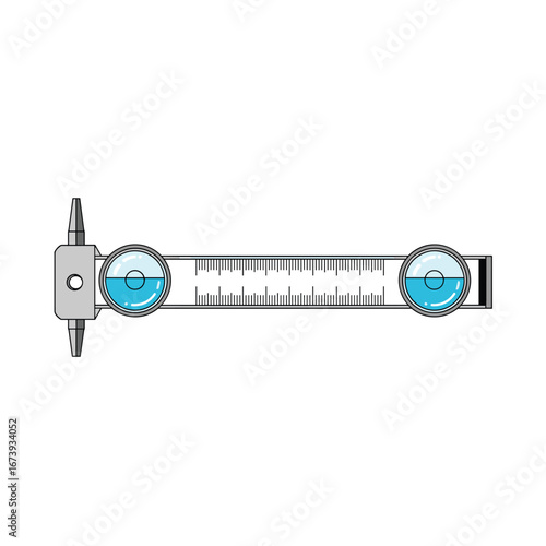 Precise measuring tool with spirit level bubbles ensuring accurate alignment and calibration for projects