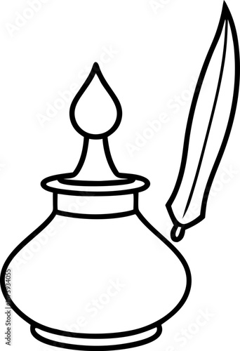 oil lamp vector illustration