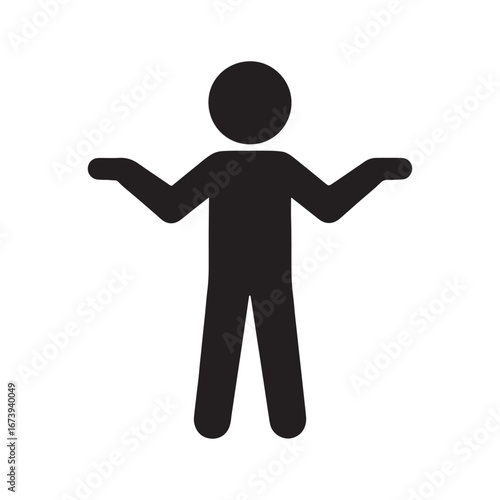 Person Shrugging Icon – Confusion, Uncertainty & I Don’t Know