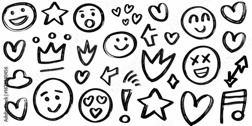 The hand drawing patten 