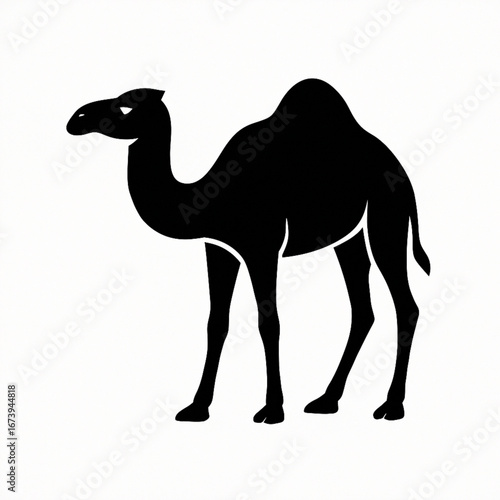 Dromedary Camel Standing Silhouette