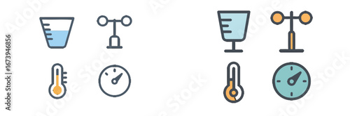Various laboratory instruments for scientific measurements