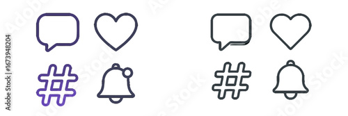 Social media icons vector illustration on white background