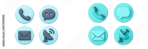 Vector icons for different messaging options