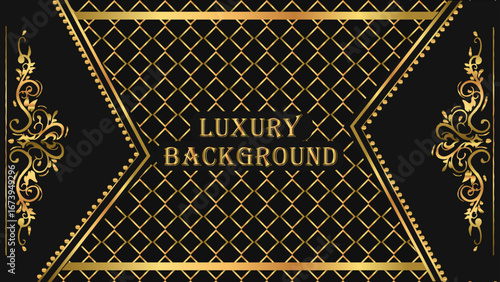 Black and golden Luxury background design .