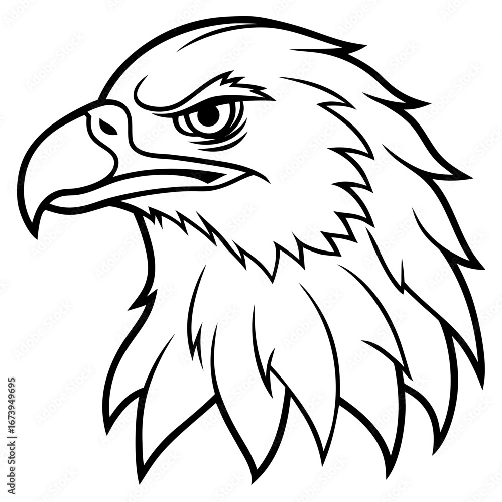 Obraz premium Majestic Eagle Head Vector