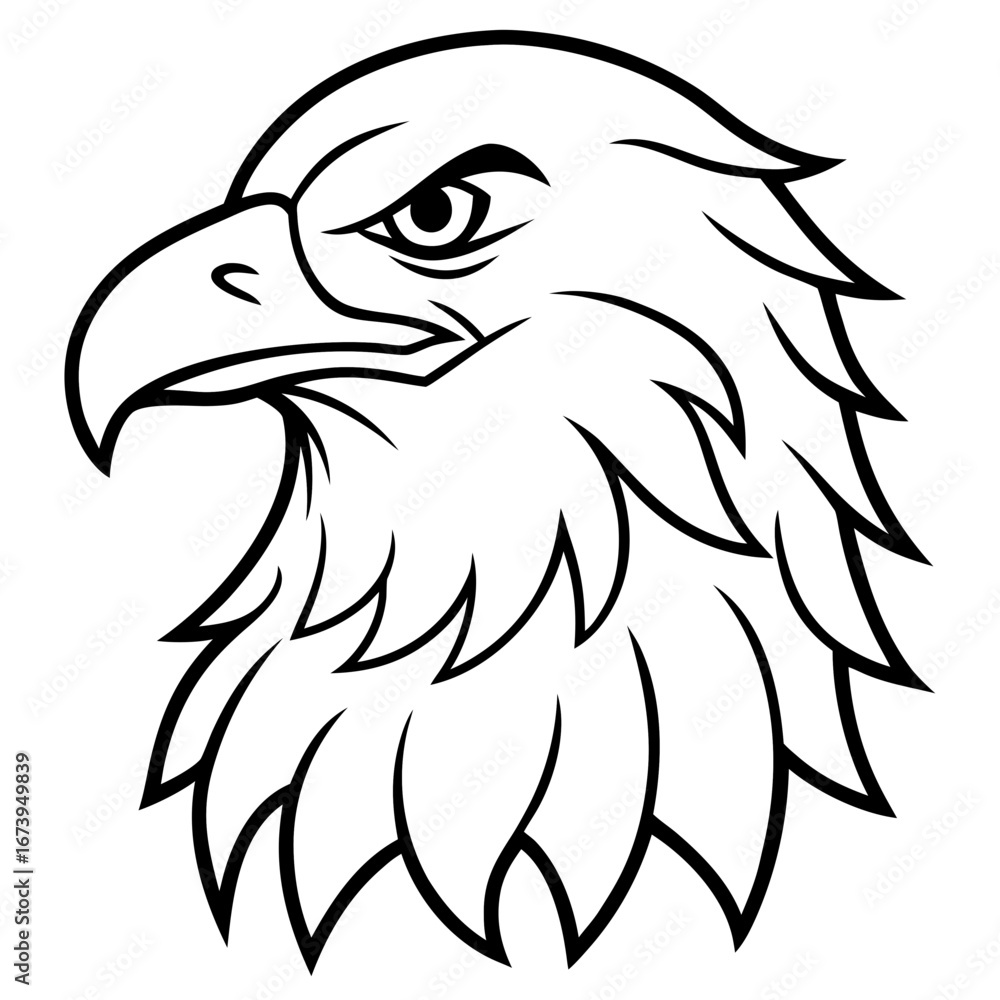 Obraz premium Majestic Eagle Head Vector