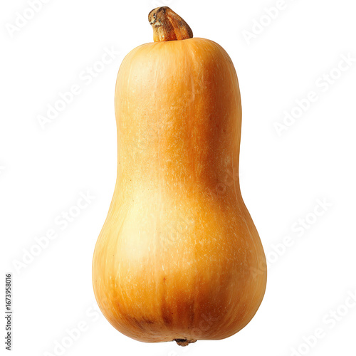 Pale Orange Butternut Squash on Transparent Background