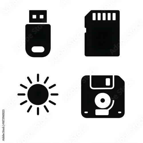 camera icon set