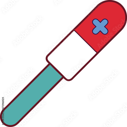 Medical tongue depressor vector illustration simple clean medical healthcare tool graphic