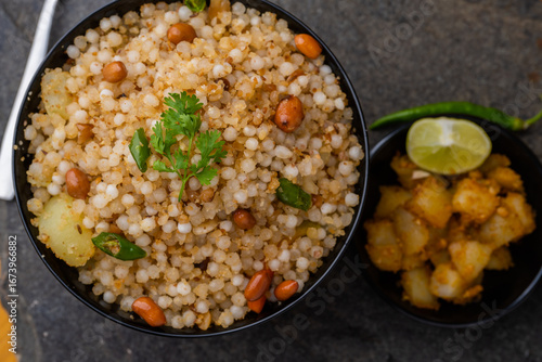 Sabudana khichdi Khichadi is an Indian Fasting Recipe Vrat food consumed during navratri, ekadashi, ganesh chaturthi