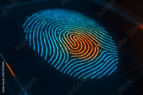 Wallpaper Mural Secure your digital world with a modern fingerprint scan for advanced security and biometric identification Torontodigital.ca