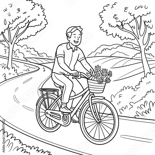 girl riding bicycle