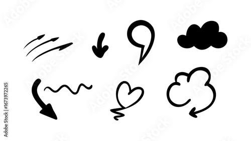 Comic Speech Bubbles and Exclamations thought bubble